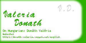 valeria donath business card