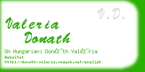 valeria donath business card